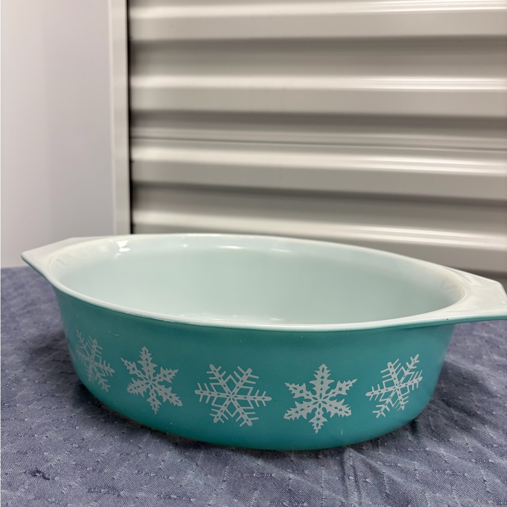Teal Snowflake Casserole Dish from PYREX
